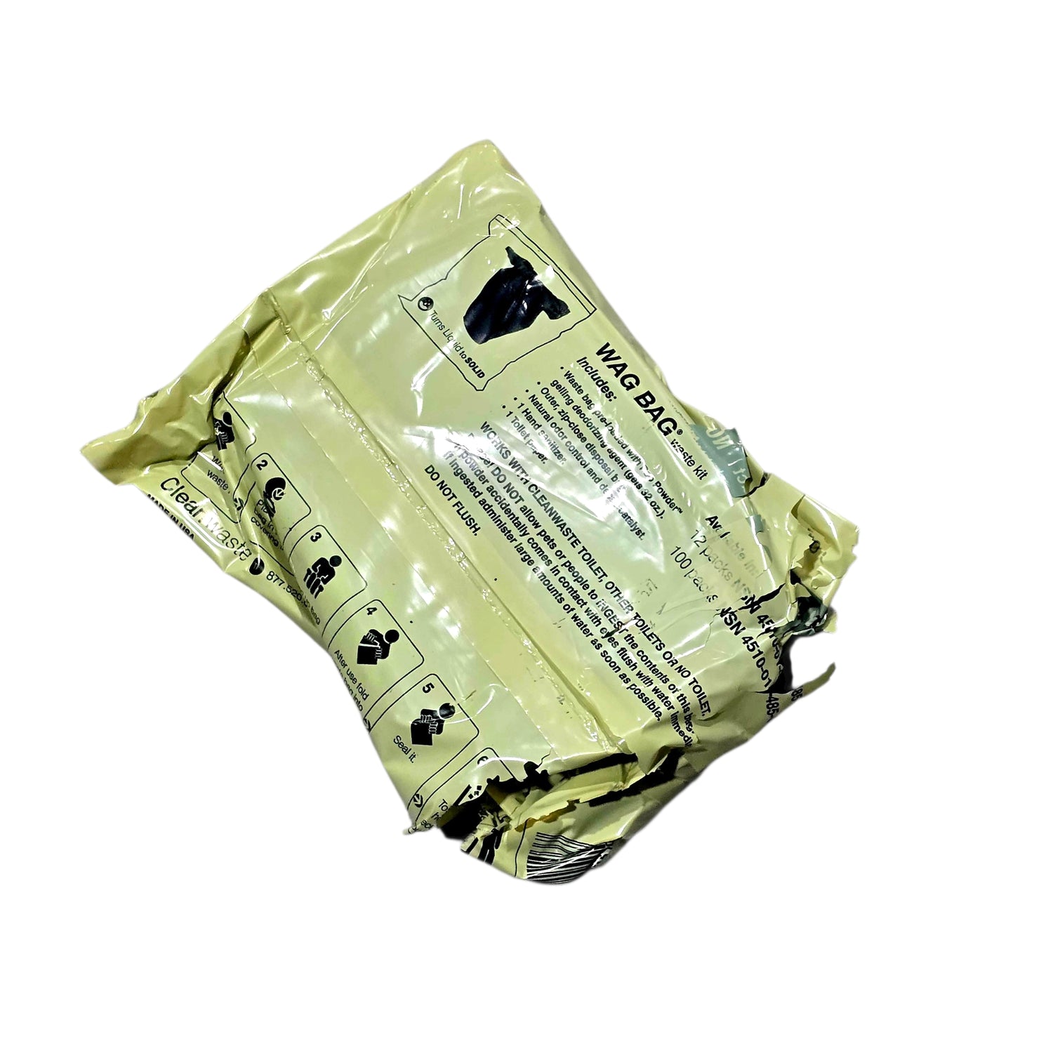 onethiefsurplus Camping & Hiking Authentic USGI WAG Bag Waste Kit (12 pack)