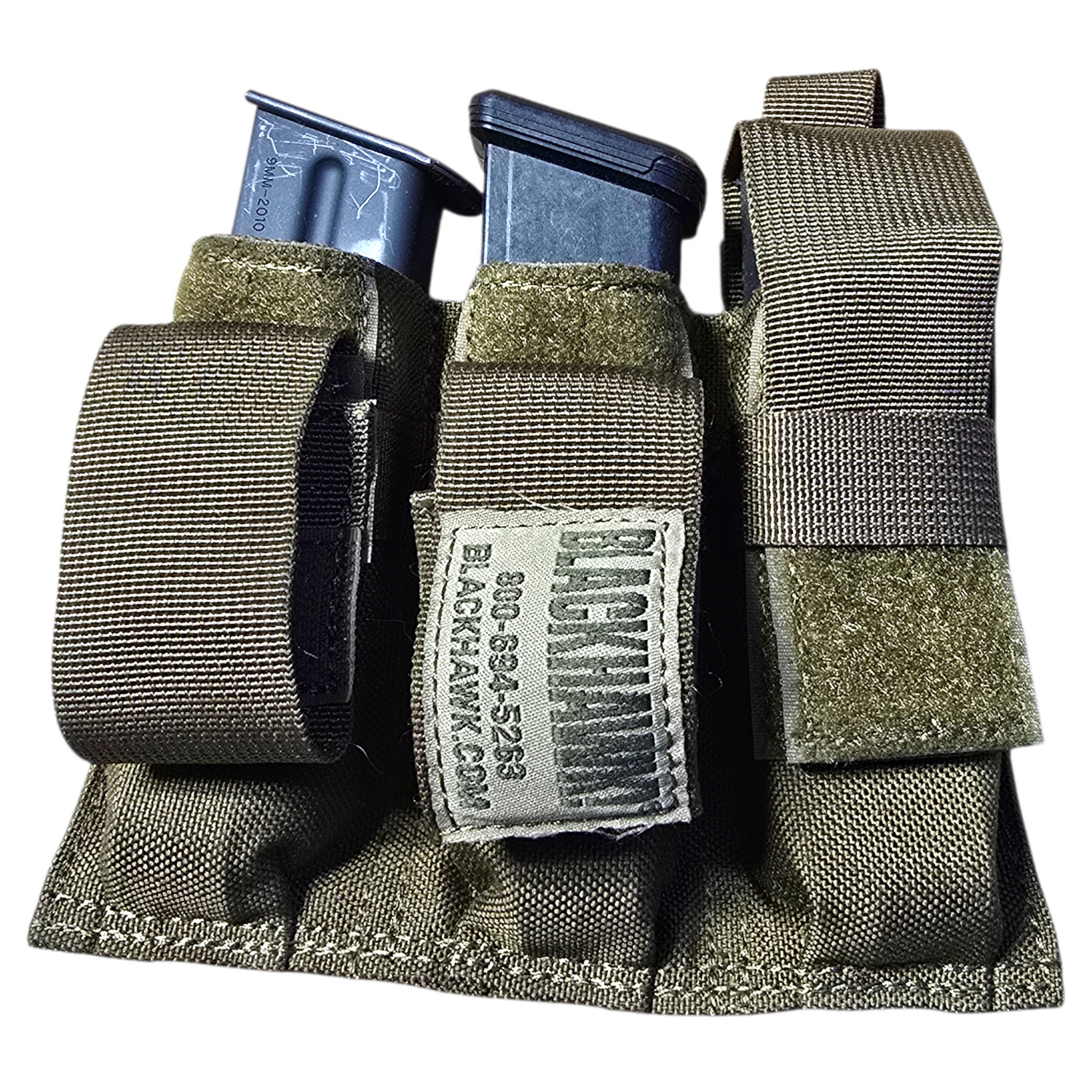onethiefsurplus Camping & Hiking Blackhawk! Coyote Belt Mounted Triple Pistol Mag Pouch