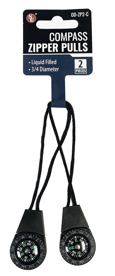 onethiefsurplus Camping & Hiking Button Compass Zipper Pull