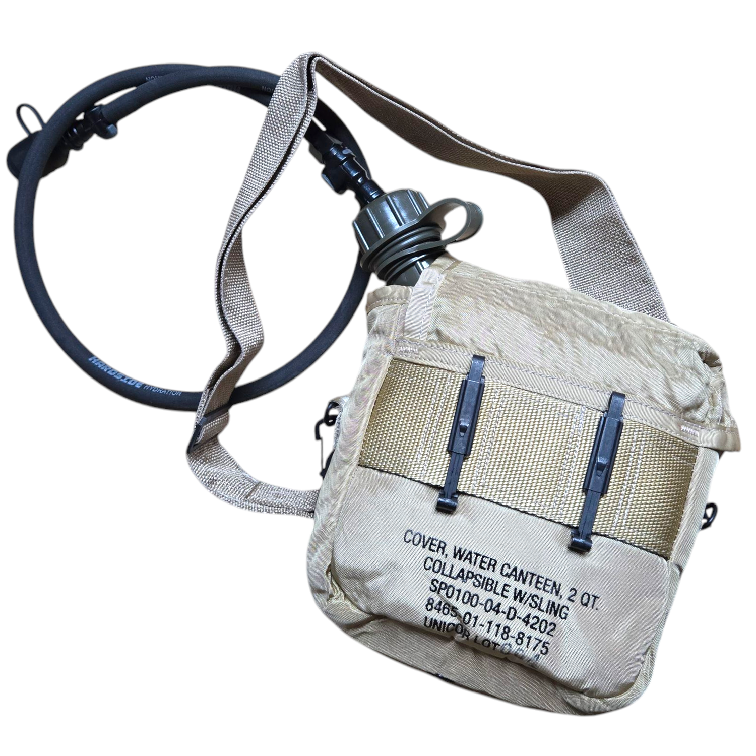 onethiefsurplus Camping & Hiking Desert Tan 2 Quart Canteen Cover With Strap