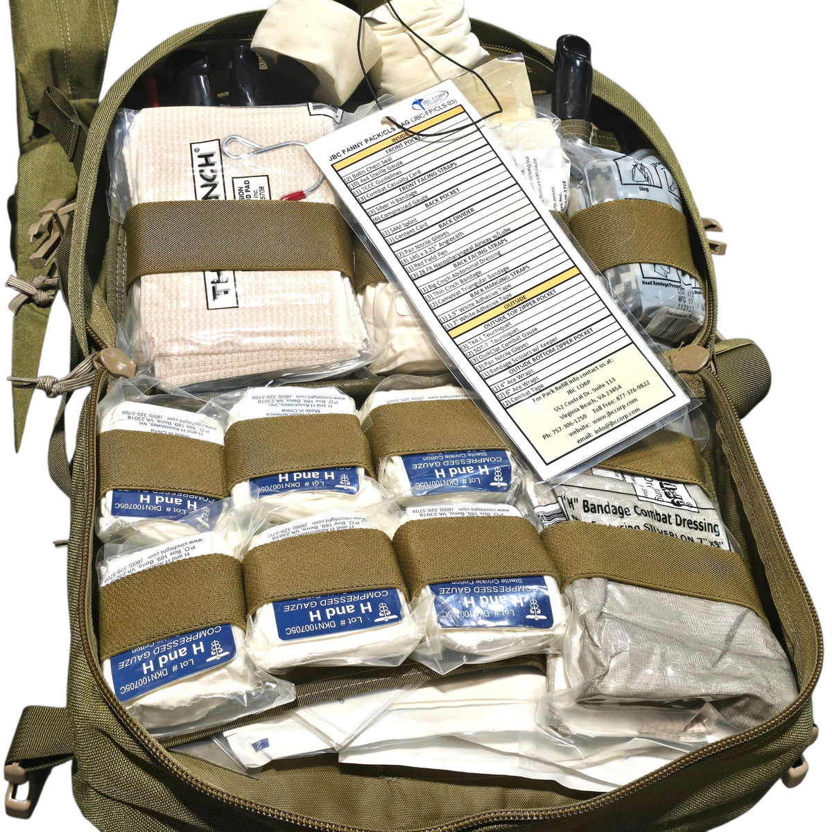 onethiefsurplus Camping & Hiking London Bridge Trading LBT-1528L Combat Lifesaver Medical Fanny Pack – Complete CLS-03 Kit | NOS