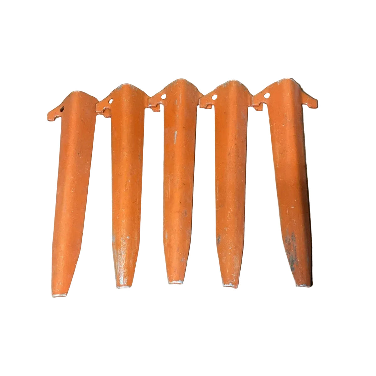 onethiefsurplus Camping & Hiking Orange Shelter Half Stakes (5 Stake Set)