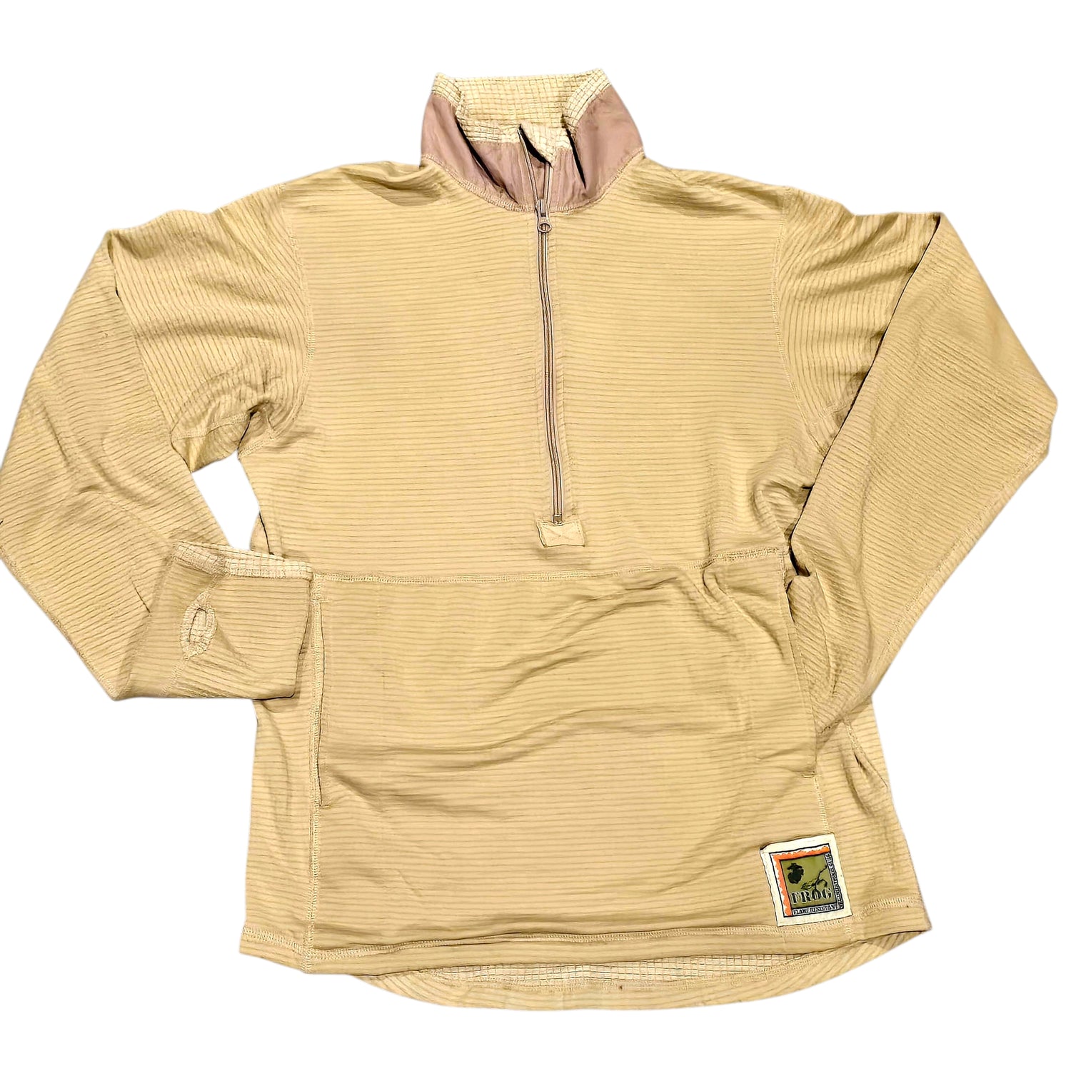 onethiefsurplus Camping & Hiking USMC Tan FROG Grid Fleece Pullover – Genuine USMC Issue