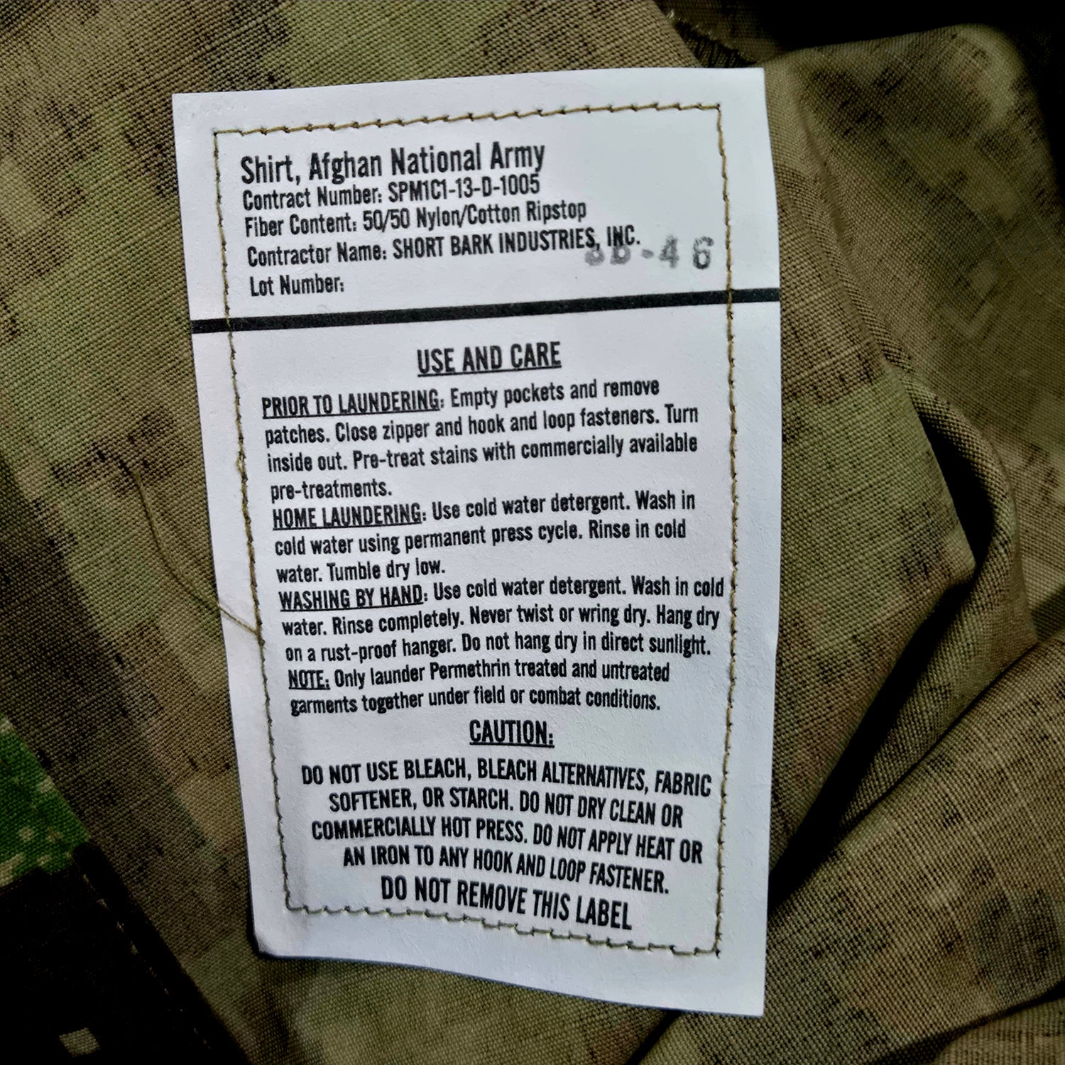 onethiefsurplus Clothing Afghani Special Operations Forces HyperStealth Spec4ce Afghan Forest Field Shirt