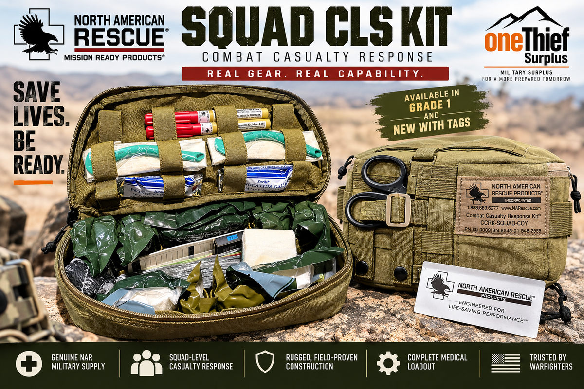 onethiefsurplus gear North American Rescue CCRK Squad Combat Casualty Response Kit – Coyote