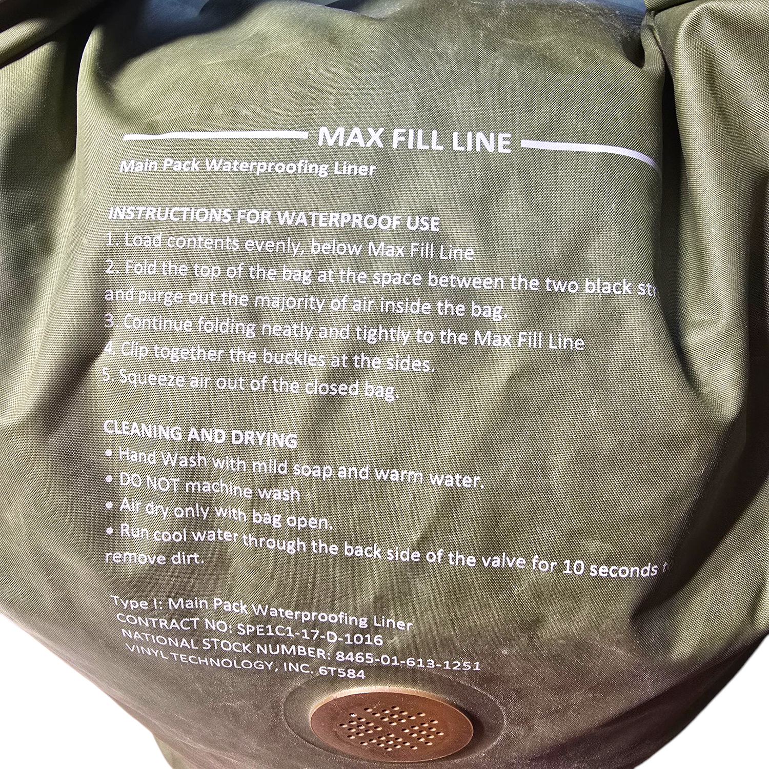 SealLine USMC FILBE Main Pack Waterproofing Liner