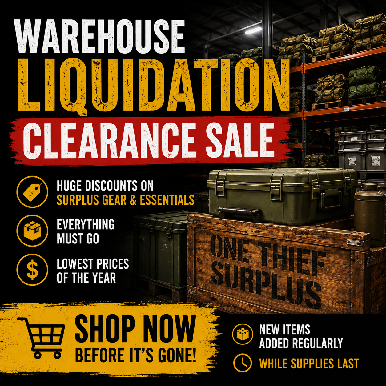 Warehouse Clearance Sale
