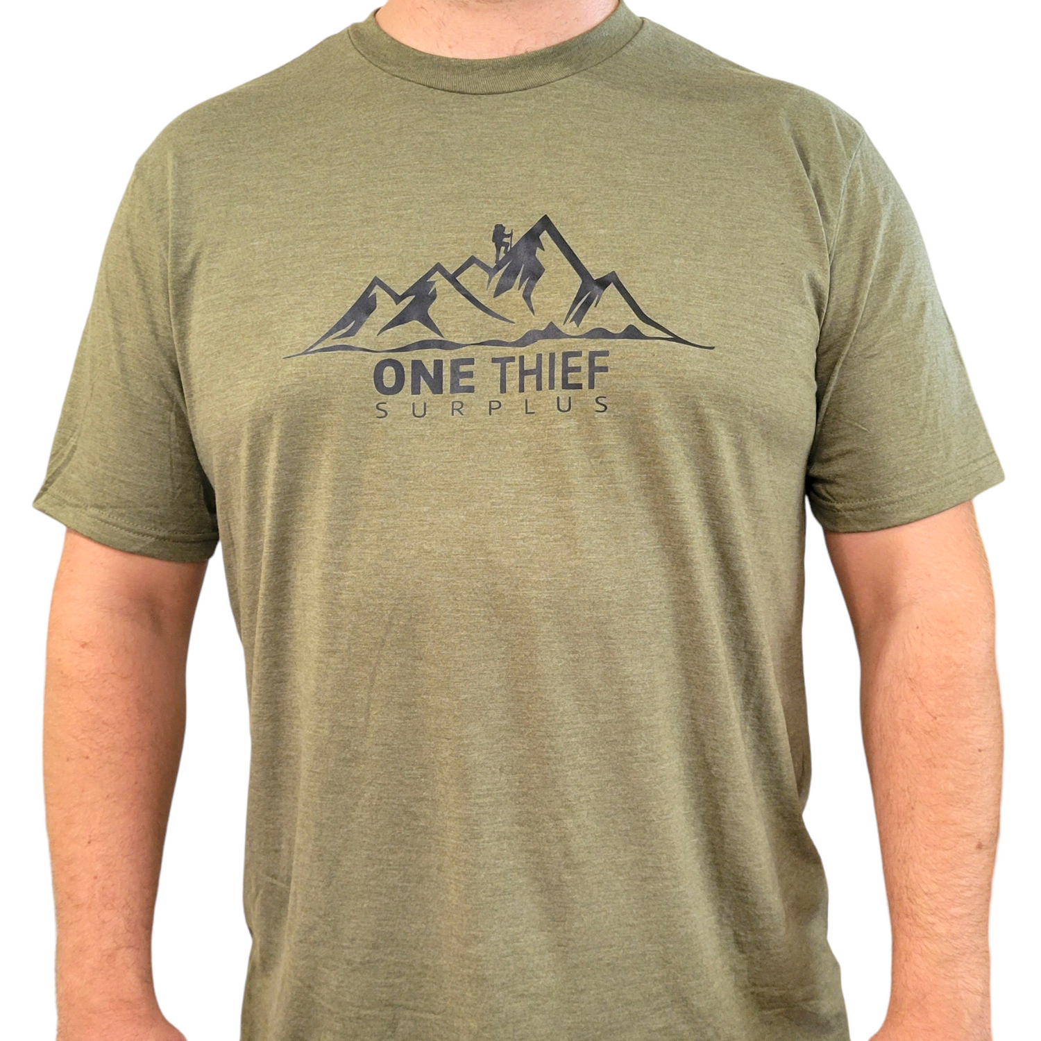 Ots Apparel Mens T Shirt (Olive Drab W/ Black Logo)