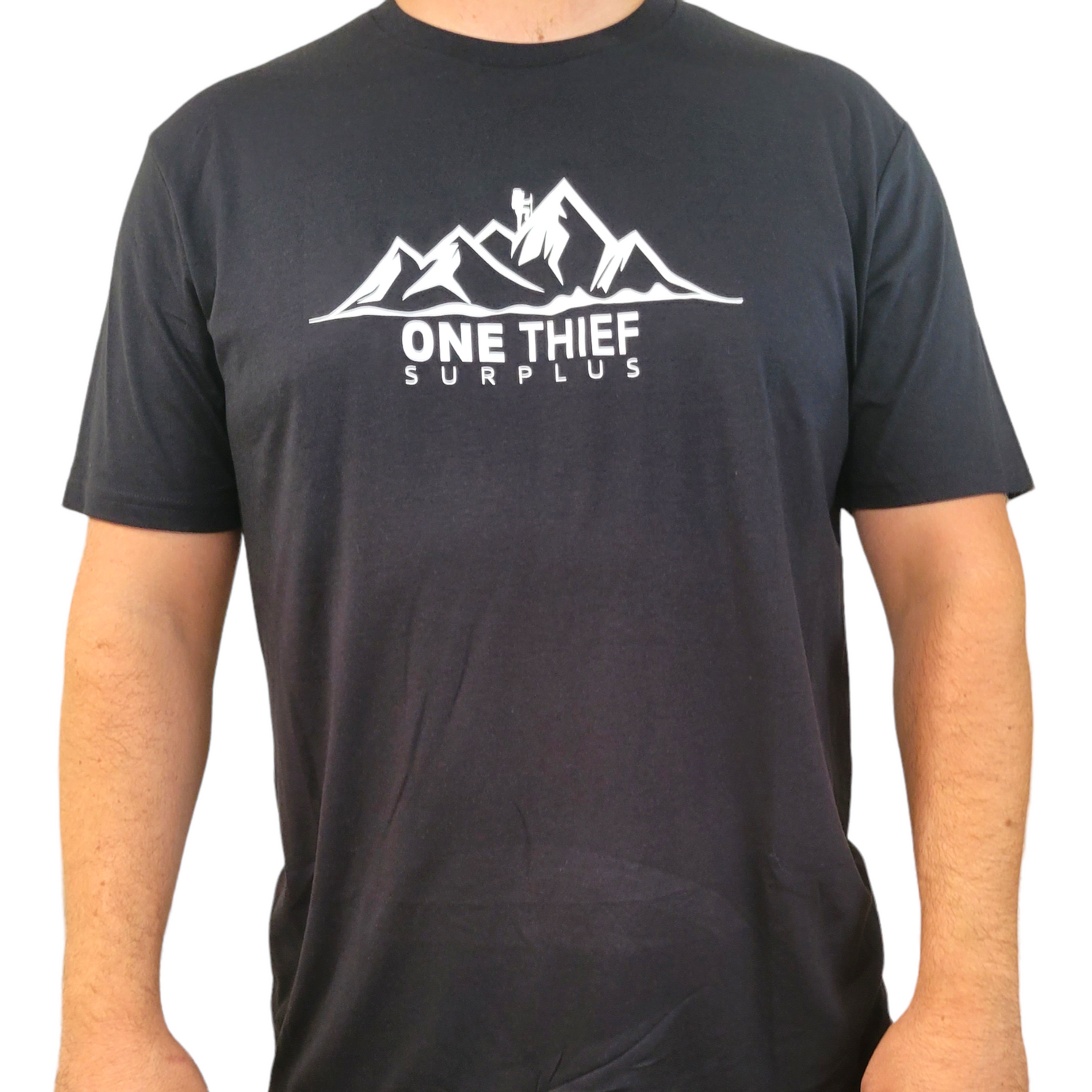 Ots Apparel Mens T Shirt (Black W/ White Logo)