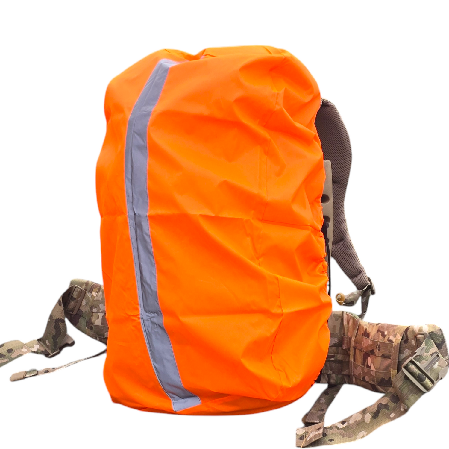 Blaze Orange Backpack Cover With Reflective Stripe