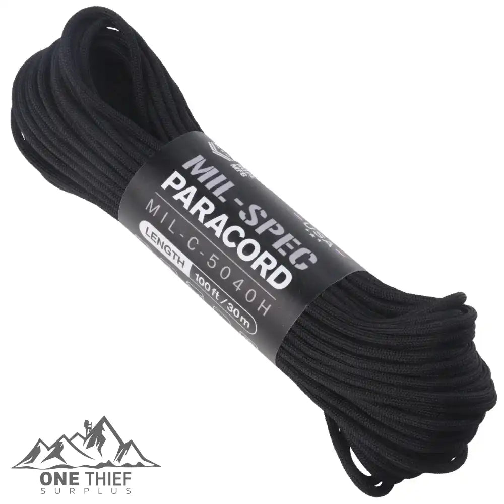 Atwood Rope 550 Paracord Black Camping & Hiking