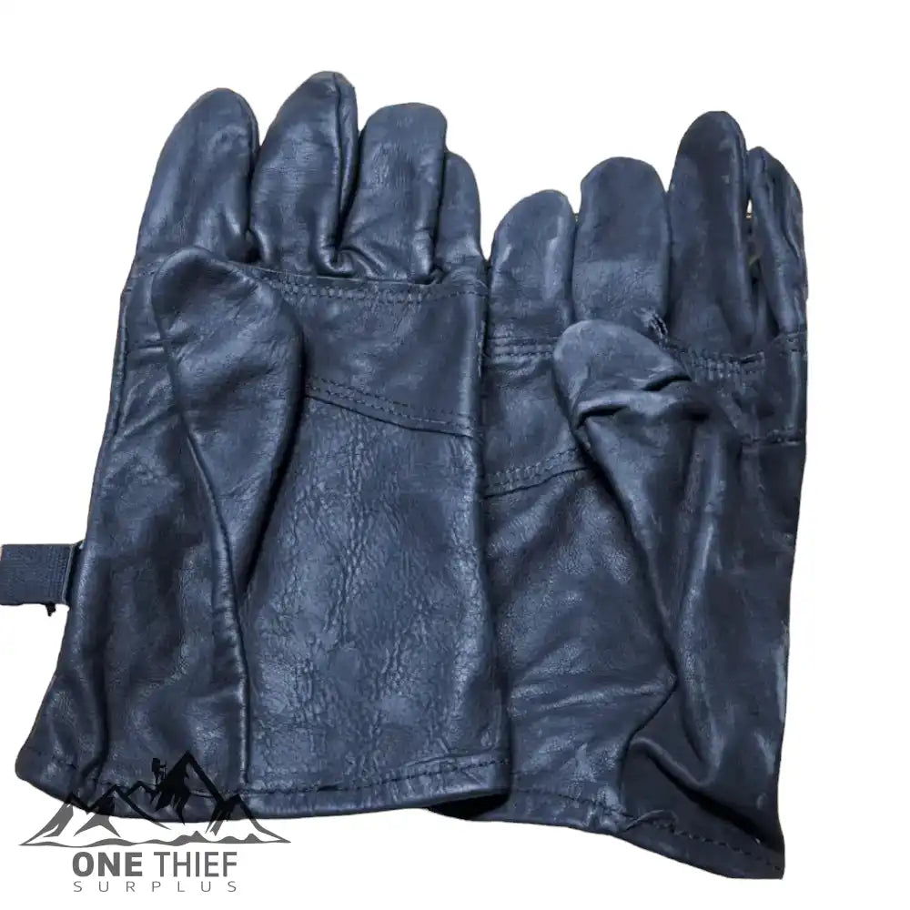 Black Leather Military Glove Shells. (Size 4/Medium)