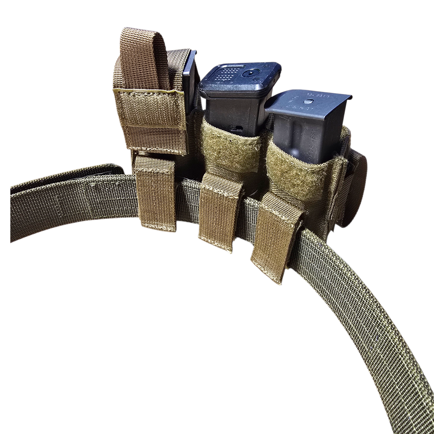 onethiefsurplus Camping & Hiking Blackhawk! Coyote Belt Mounted Triple Pistol Mag Pouch
