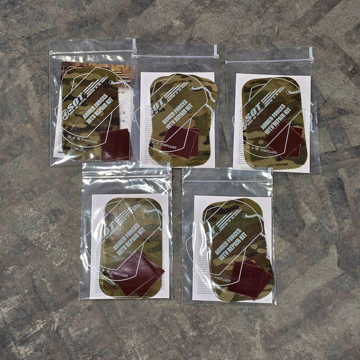 onethiefsurplus gear 5 Pack (Team Kit) USGI Mission Essential IR/ Fire Resistant OCP Adhesive Patch Kit