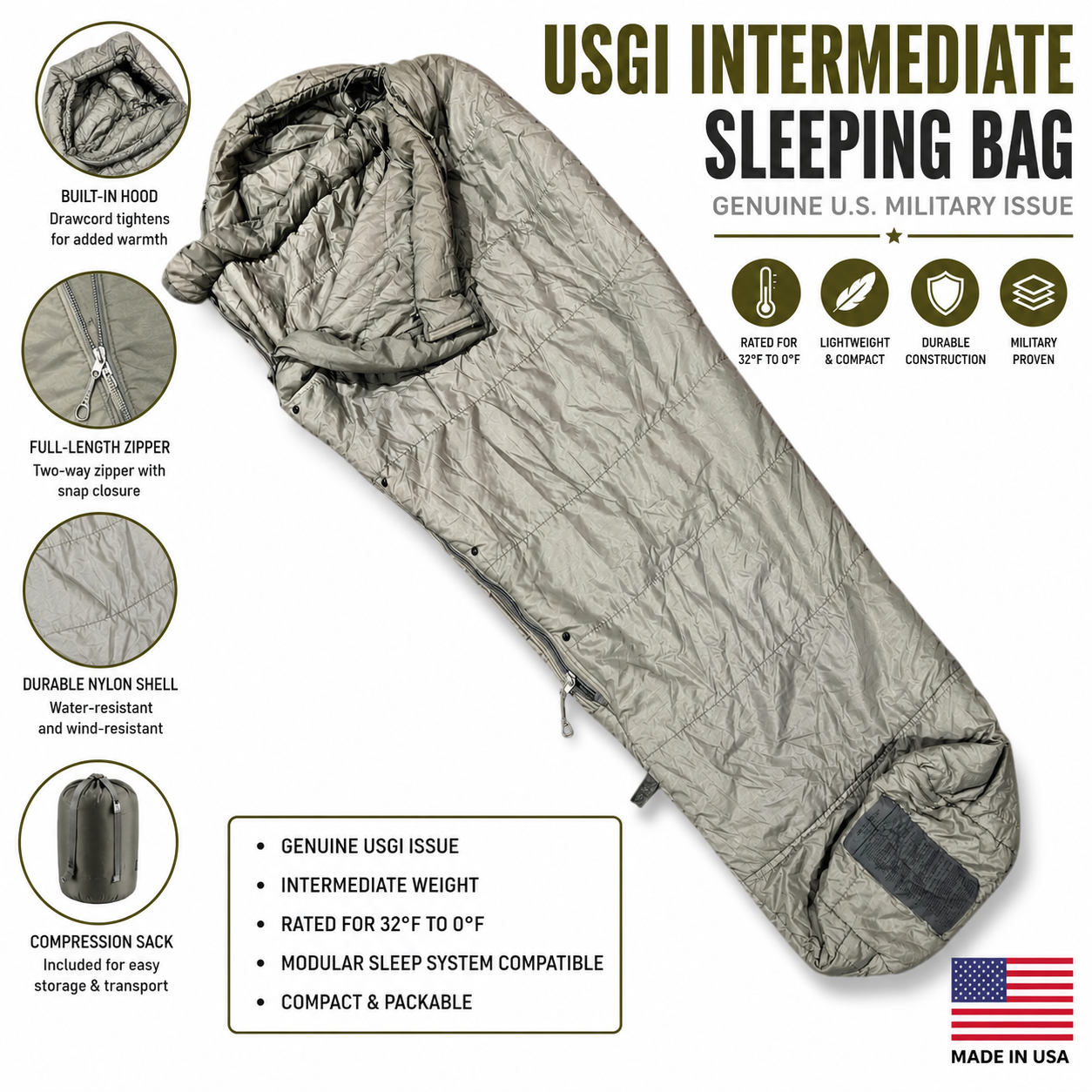 onethiefsurplus gear USGI Sleeping Bag (Intermediate)