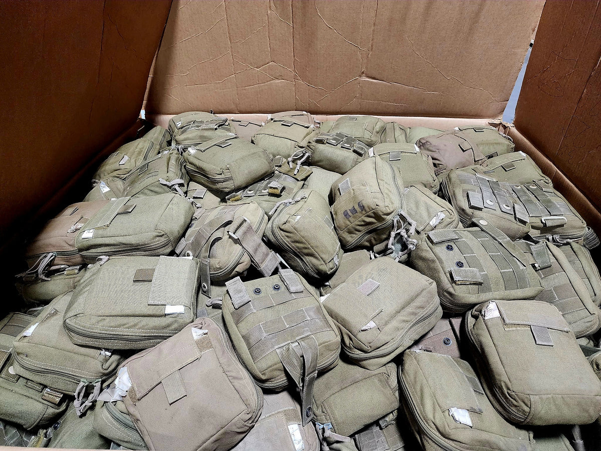 onethiefsurplus LBT 2648B Individual First Aid Kit (IFAK) – Complete with Expired Medical Contents – Very Good Condition