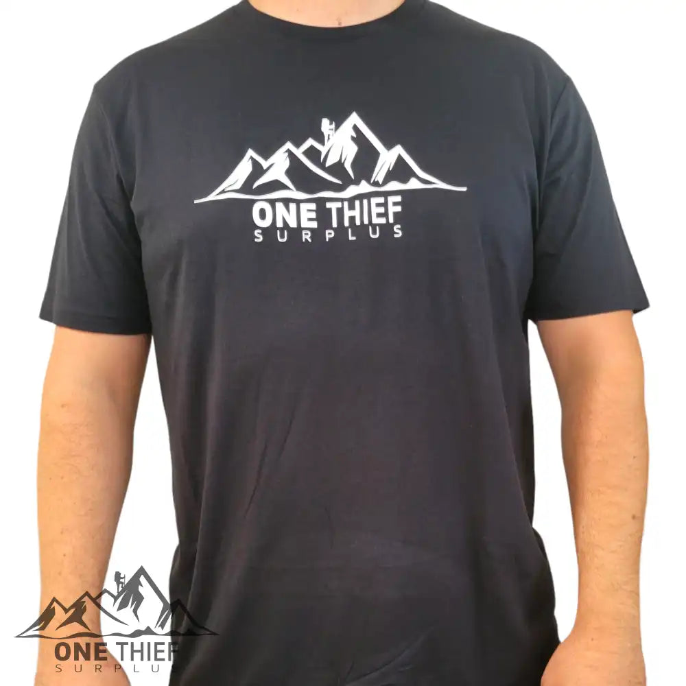 Ots Apparel Mens T Shirt (Black W/ White Logo)