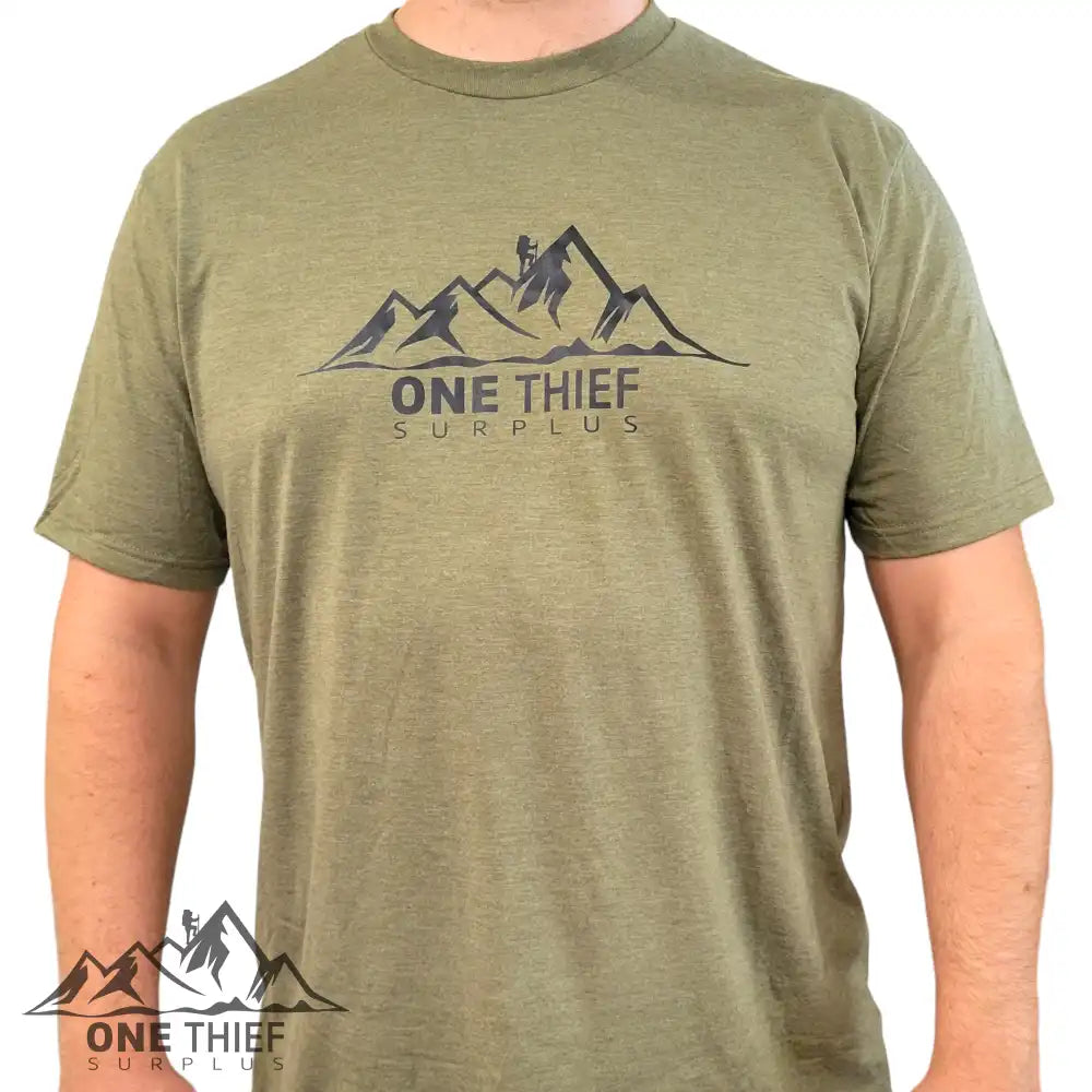 Ots Apparel Mens T Shirt (Olive Drab W/ Black Logo)